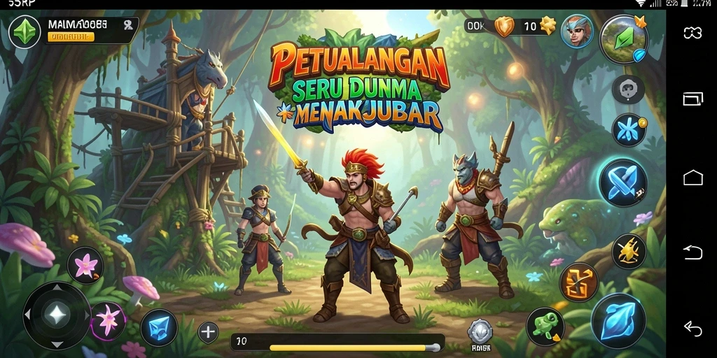 Gameplay 55RP yang menarik dan menantang dalam aksi petualangan.