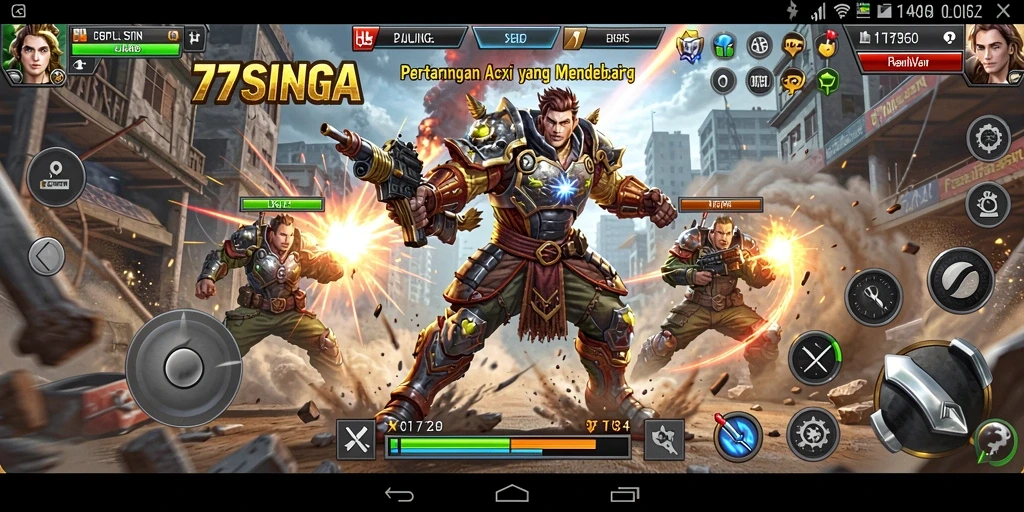 Gameplay seru dalam 77SINGA yang penuh aksi.