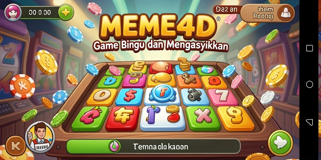 Tampilan gameplay seru di MEME4D dengan fitur Bingo yang menarik.