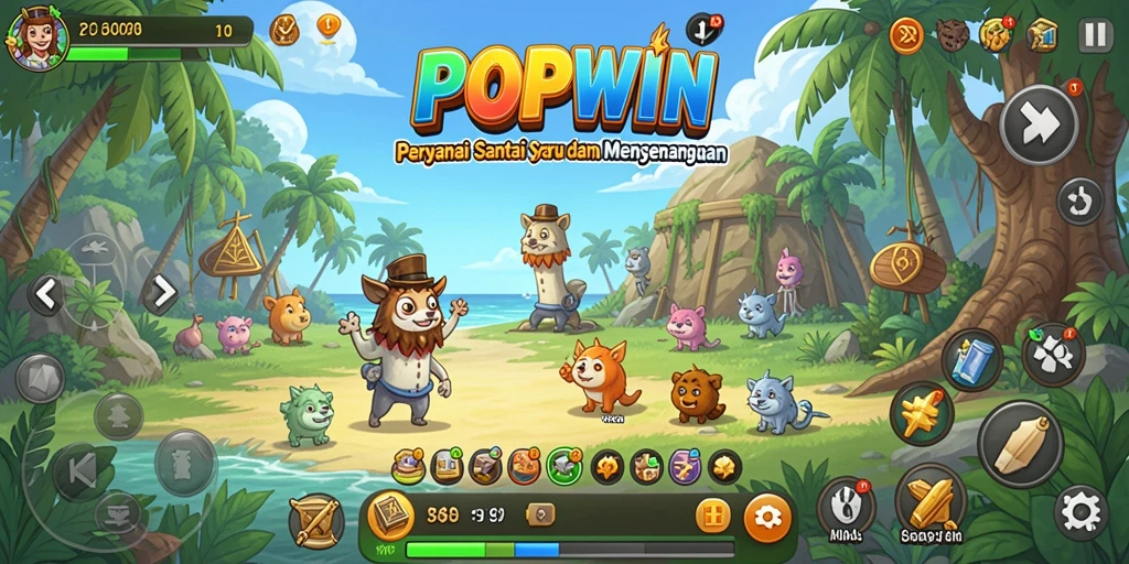 Screenshot utama menampilkan keseruan gameplay Casual di POPWIN.