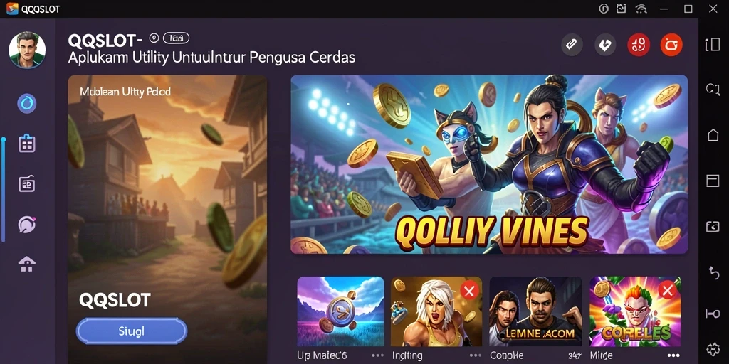 Screenshot QQSLOT menampilkan tampilan antarmuka pengguna yang intuitif.