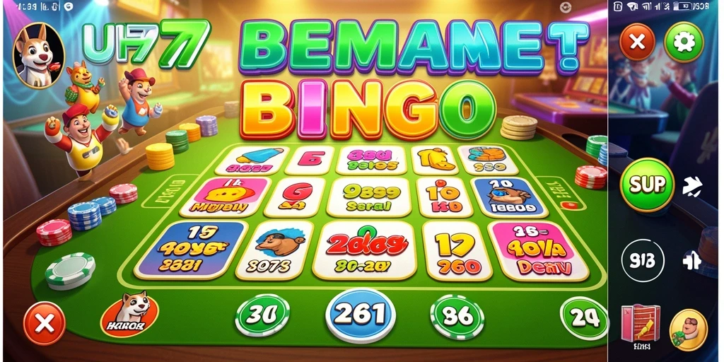 Tampilan gameplay menarik dari permainan Bingo UH77.