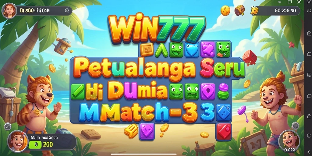 Tangkapan layar gameplay <strong>WIN777</strong> menampilkan tantangan seru dan warna-warni dari level Match-3.