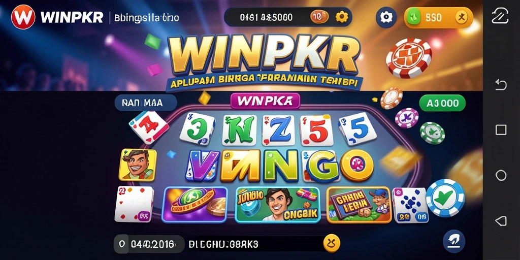 Screenshot WINPKR menampilkan gameplay seru Bingo.