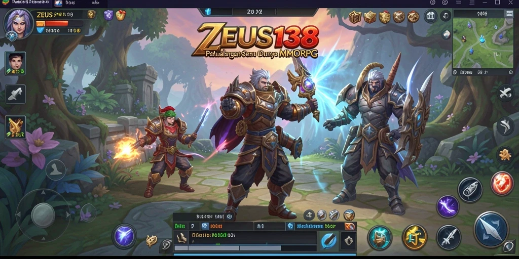 Screenshot ZEUS138 menampilkan aksi petualangan seru dalam dunia MMORPG.